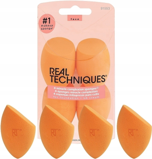 SET OF 4 Real Techniques make-up hubky odtiene oranžovej